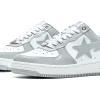 A Bathing Ape Bape Sta Patent Leather White Grey (2023) -Cheap Sneakers Store A Bathing Ape Bape Sta Patent Leather White Grey 2023