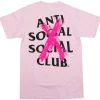 Anti Social Social Club Cancelled T-Shirt Pink -Cheap Sneakers Store Anti Social Social Club Cancelled T Shirt Pink