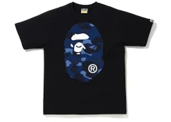 BAPE Color Camo Big Ape Head T-Shirt (SS20) Black/Navy