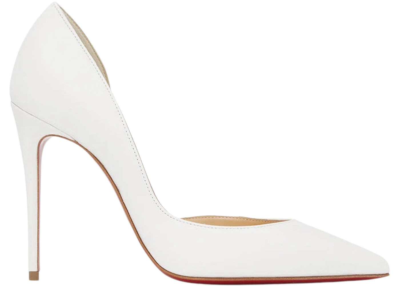 Christian Louboutin Iriza 100mm Pump White Nappa Leather 3 Christian Louboutin Iriza 100mm Pump White Nappa Leather