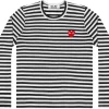 CDG Play Striped Long Sleeve T-shirt Black/White 1 CDG Play Striped Long Sleeve T-shirt Black/White -Cheap Sneakers Store Comme des Garcons PLAY Striped Long Sleeve T shirt Black White