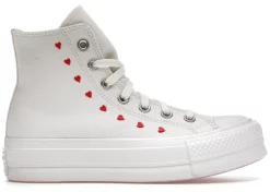 Converse Chuck Taylor All-Star Lift Hi White Red (W)