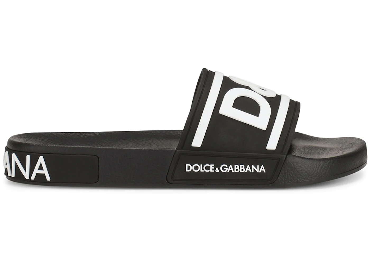 Dolce & Gabbana Beachwear Sliders Double DG Logo Black White 3 Dolce & Gabbana Beachwear Sliders Double DG Logo Black White
