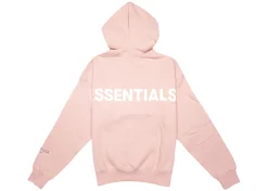 FEAR OF GOD ESSENTIALS Pink 3M Logo Pullover Hoodie Blush