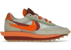Nike LD Waffle Sacai CLOT Kiss Of Death Net Orange Blaze