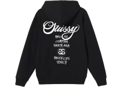 Stussy World Tour Hoodie Black