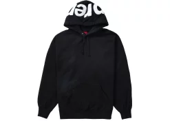 Supreme Contrast Hooded Sweatshirt Black