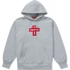 Supreme Cross Box Logo Hooded Sweatshirt Heather Grey -Cheap Sneakers Store Supreme Cross Box Logo Hooded Sweatshirt Heather Grey