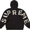 Supreme Faux Fur Lined Zip Up Hooded Sweatshirt Black