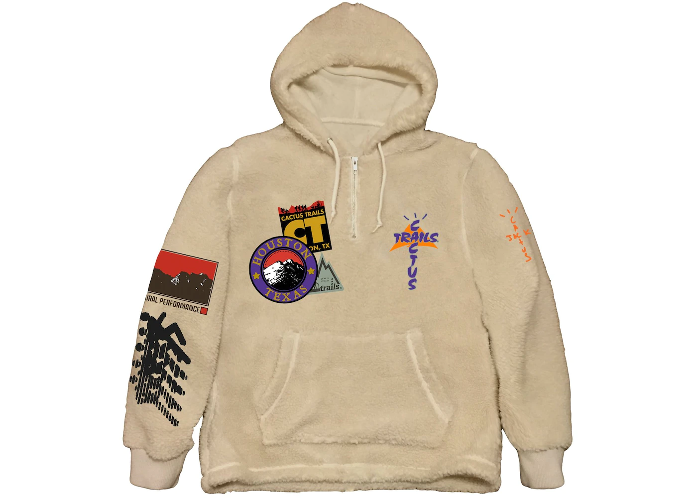 Travis Scott Cactus Trails Half-Zip Sherpa Hoodie Natural 3 Travis Scott Cactus Trails Half-Zip Sherpa Hoodie Natural