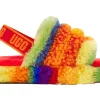 UGG Fluff Yeah Slide Rainbow Stripes (Kids) -Cheap Sneakers Store UGG Fluff Yeah Slide Rainbow Stripes Kids