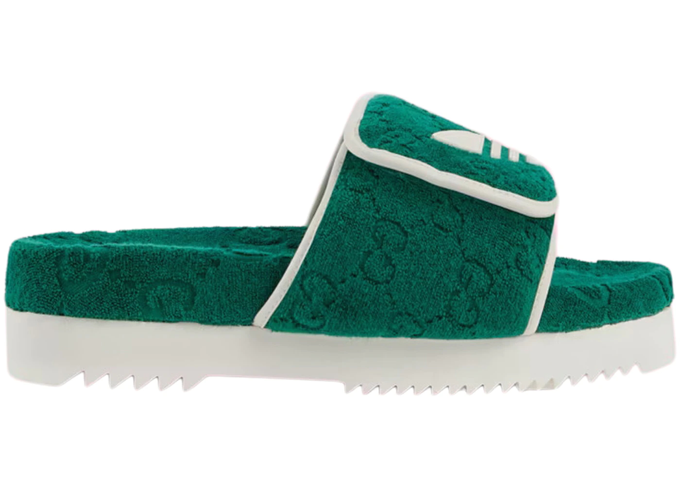 Adidas X Gucci GG Platform Sandal Green 3 Adidas X Gucci GG Platform Sandal Green